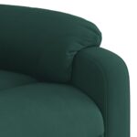 Fauteuil inclinable vert foncé velours – Image 6