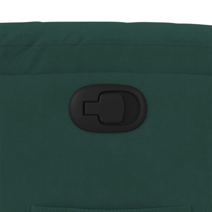 Fauteuil inclinable vert foncé velours – Image 7