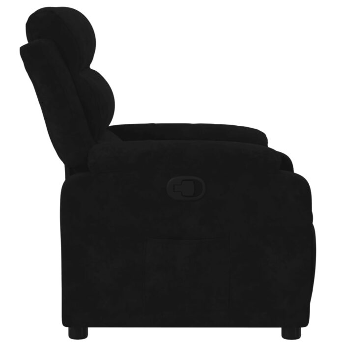 Fauteuil inclinable noir velours – Image 5