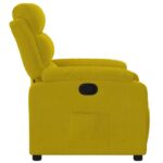 Fauteuil inclinable jaune velours – Image 5