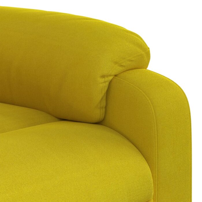 Fauteuil inclinable jaune velours – Image 6