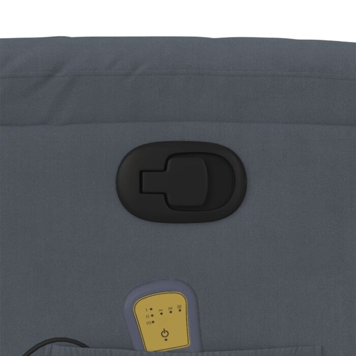 Fauteuil de massage inclinable gris foncé velours – Image 8