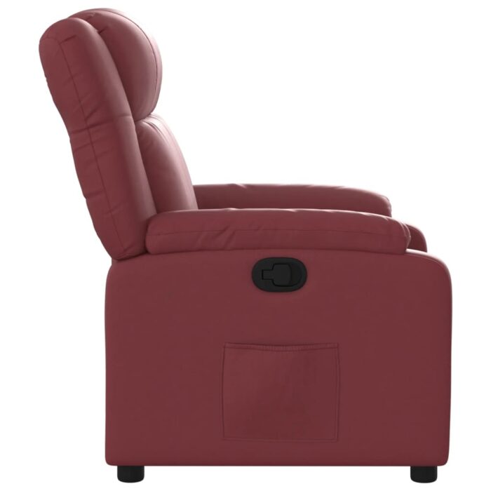 Fauteuil inclinable Rouge bordeaux Similicuir – Image 5