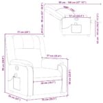 Fauteuil de massage inclinable Noir Similicuir – Image 11