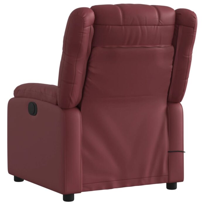 Fauteuil de massage inclinable Rouge bordeaux Similicuir – Image 2