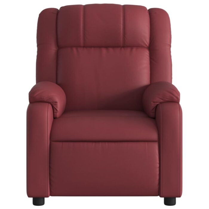 Fauteuil de massage inclinable Rouge bordeaux Similicuir – Image 5