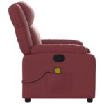 Fauteuil de massage inclinable Rouge bordeaux Similicuir – Image 6