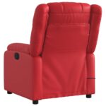 Fauteuil de massage inclinable rouge similicuir – Image 2