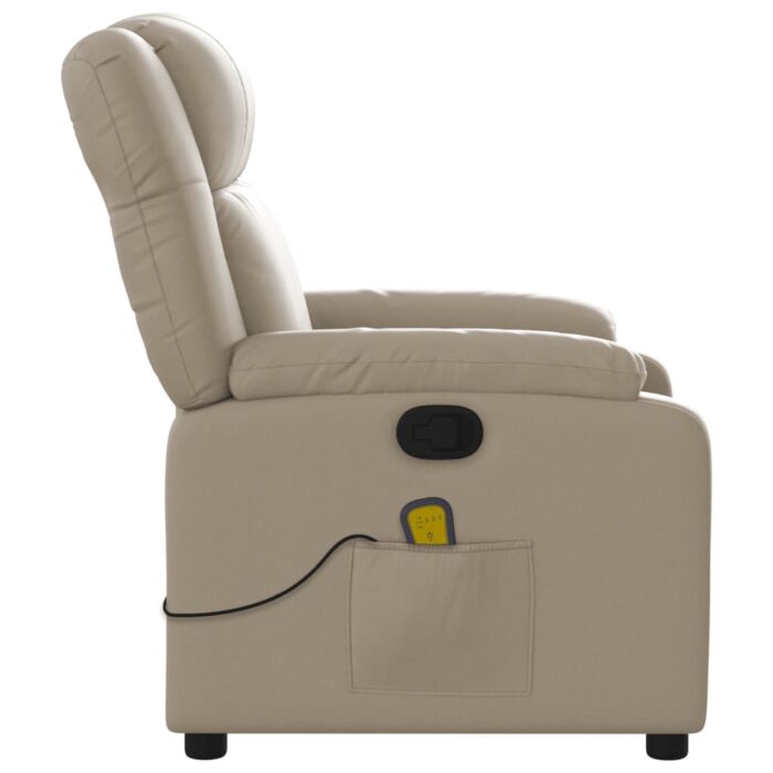 Fauteuil de massage inclinable Cappuccino Similicuir – Image 6