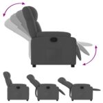 Fauteuil inclinable Gris foncé Tissu – Image 2