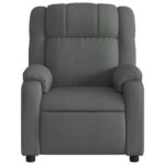 Fauteuil inclinable Gris foncé Tissu – Image 4
