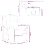 Fauteuil inclinable Gris foncé Tissu – Image 9
