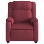 Fauteuil inclinable Rouge bordeaux Tissu – Image 4