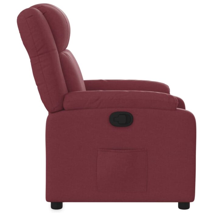 Fauteuil inclinable Rouge bordeaux Tissu – Image 5