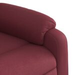 Fauteuil inclinable Rouge bordeaux Tissu – Image 6