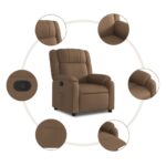 Fauteuil inclinable Marron Tissu – Image 3