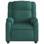 Fauteuil inclinable Vert foncé Tissu – Image 4