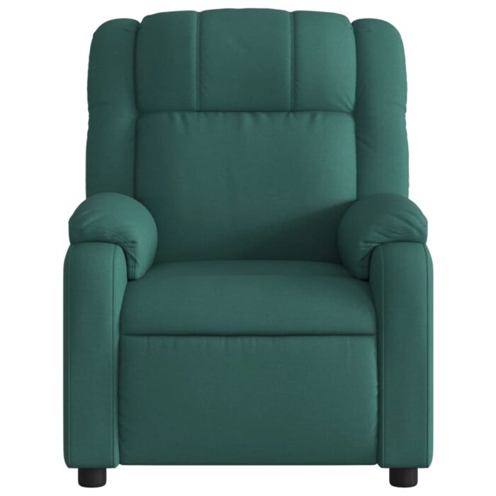 Fauteuil inclinable Vert foncé Tissu – Image 4