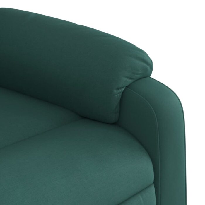 Fauteuil inclinable Vert foncé Tissu – Image 6
