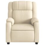 Fauteuil inclinable Crème Tissu – Image 4