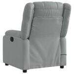 Fauteuil de massage inclinable Gris clair Tissu – Image 2
