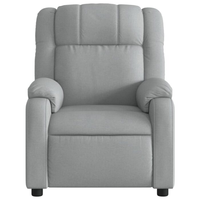 Fauteuil de massage inclinable Gris clair Tissu – Image 5