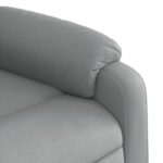 Fauteuil de massage inclinable Gris clair Tissu – Image 7