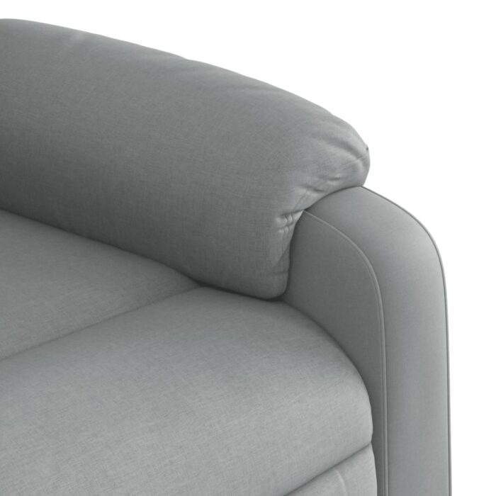Fauteuil de massage inclinable Gris clair Tissu – Image 7