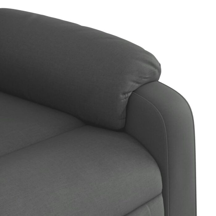 Fauteuil de massage inclinable Gris foncé Tissu – Image 7