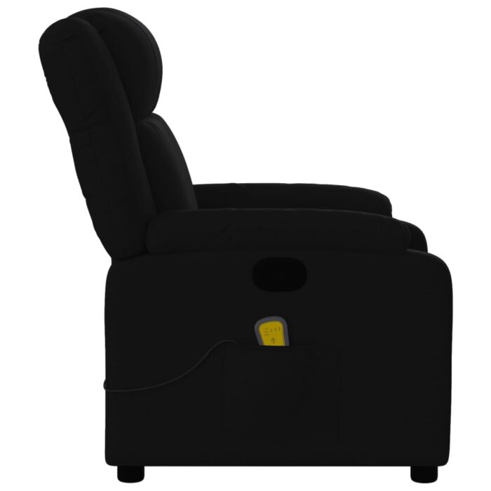 Fauteuil de massage inclinable Noir Tissu – Image 6