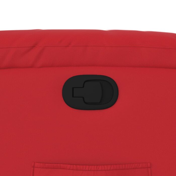 Fauteuil inclinable Rouge Similicuir – Image 7