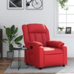 Fauteuil inclinable Rouge Similicuir