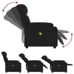 Fauteuil de massage inclinable Noir Similicuir – Image 3