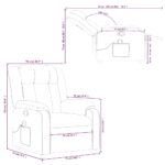 Fauteuil inclinable de massage Crème Similicuir – Image 11