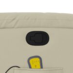 Fauteuil inclinable de massage Crème Similicuir – Image 8