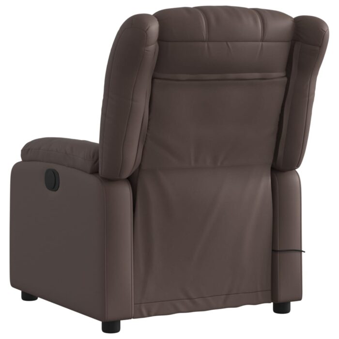 Fauteuil de massage inclinable Marron Similicuir – Image 2