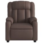 Fauteuil de massage inclinable Marron Similicuir – Image 5