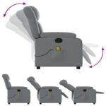Fauteuil de massage inclinable Gris Similicuir – Image 3