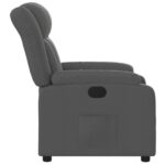 Fauteuil inclinable Gris foncé Tissu – Image 5