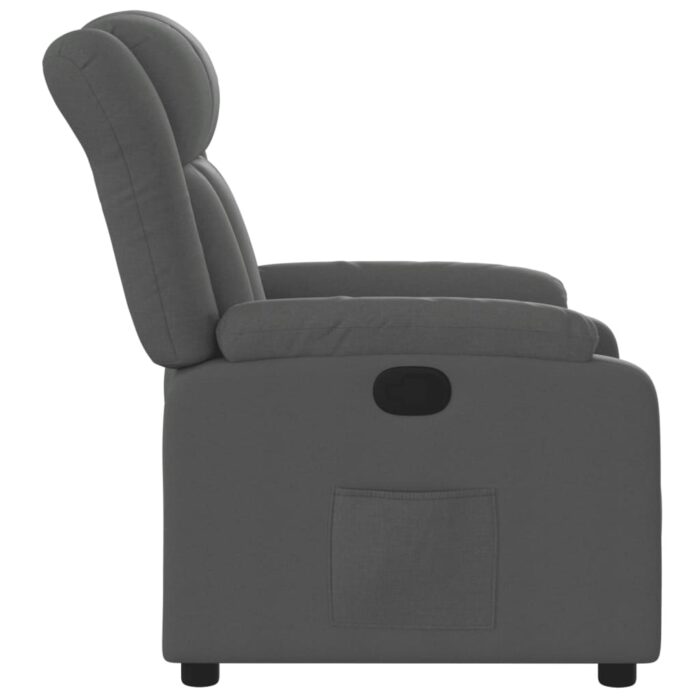 Fauteuil inclinable Gris foncé Tissu – Image 5