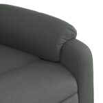 Fauteuil inclinable Gris foncé Tissu – Image 6