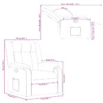Fauteuil inclinable Gris foncé Tissu – Image 9