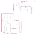 Fauteuil inclinable Noir Tissu – Image 9