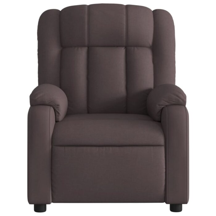 Fauteuil inclinable Marron foncé Tissu – Image 4