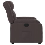 Fauteuil inclinable Marron foncé Tissu – Image 5