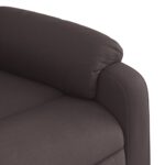 Fauteuil inclinable Marron foncé Tissu – Image 6