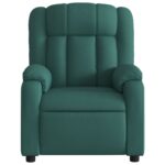Fauteuil inclinable Vert foncé Tissu – Image 4
