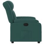 Fauteuil inclinable Vert foncé Tissu – Image 5
