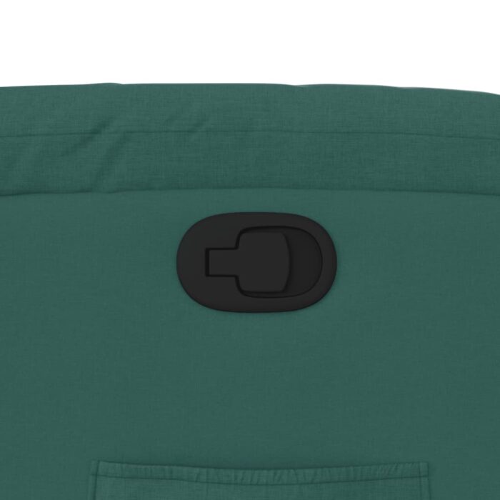 Fauteuil inclinable Vert foncé Tissu – Image 7