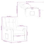Fauteuil inclinable Taupe Tissu – Image 9